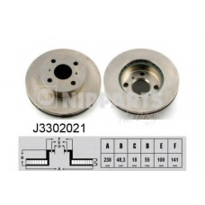 J3302021 NIPPARTS Тормозной диск