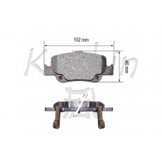 D2299 KAISHIN Комплект тормозных колодок, дисковый тормоз