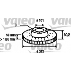 186685 VALEO Тормозной диск