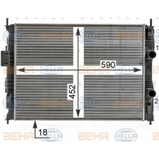 8MK 376 700-331 HELLA Радиатор, охлаждение двигателя