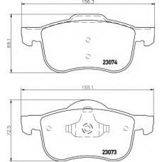 8DB 355 008-851 HELLA Комплект тормозных колодок, дисковый тормоз