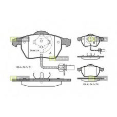 BD S301P STARLINE Комплект тормозных колодок, дисковый тормоз