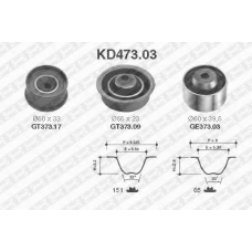 KD473.03 SNR Комплект ремня грм