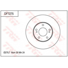 DF7275 TRW Тормозной диск