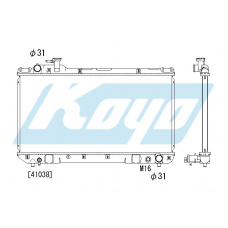 PA010401 KOYO P-tank corrugate-fin ass'y