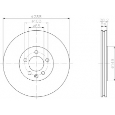 8DD 355 122-432 HELLA PAGID Тормозной диск