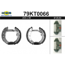 79KT0066 ICER Комплект тормозных колодок