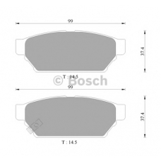 0 986 AB9 118 BOSCH Комплект тормозных колодок, дисковый тормоз