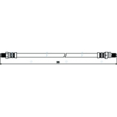 HOS3418 APEC Тормозной шланг