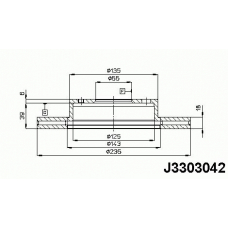 J3303042 NIPPARTS Тормозной диск