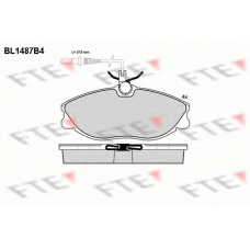 BL1487B4 FTE Комплект тормозных колодок, дисковый тормоз