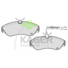 35-0630 KAGER Комплект тормозных колодок, дисковый тормоз