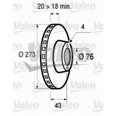 186203 VALEO Тормозной диск