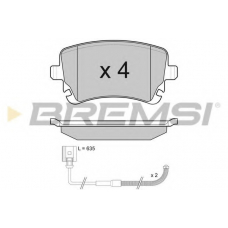 BP3087 BREMSI Комплект тормозных колодок, дисковый тормоз