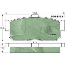 GDB1172 TRW Комплект тормозных колодок, дисковый тормоз