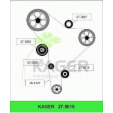 27-5019 KAGER Комплект ремня грм