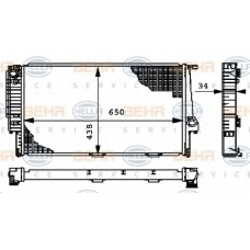 8MK 376 712-374 HELLA Радиатор, охлаждение двигателя