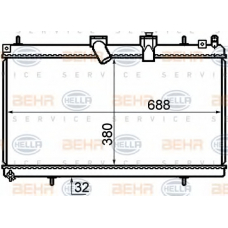 8MK 376 732-761 HELLA Радиатор, охлаждение двигателя