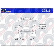 20216 GALFER Комплект тормозных колодок, дисковый тормоз