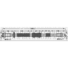 BBH6957 BORG & BECK Тормозной шланг