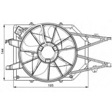 47034 NRF Вентилятор, охлаждение двигателя