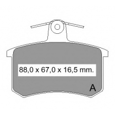 833091 Vema Комплект тормозных колодок, дисковый тормоз