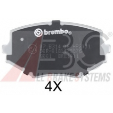 36889S ABS Комплект тормозных колодок, дисковый тормоз