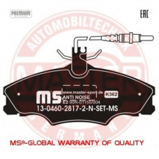 13046028172N-SET-MS MASTER-SPORT Комплект тормозных колодок, дисковый тормоз