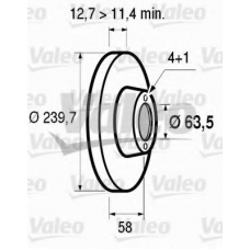 186167 VALEO Тормозной диск