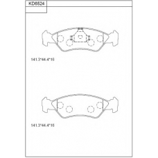 KD6524 ASIMCO Комплект тормозных колодок, дисковый тормоз