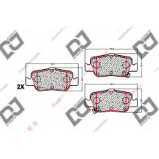 BP1643 DJ PARTS Комплект тормозных колодок, дисковый тормоз