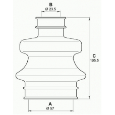 SJK7213.00 OPEN PARTS Комплект пылника, приводной вал