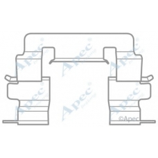 KIT1020 APEC Комплектующие, тормозные колодки
