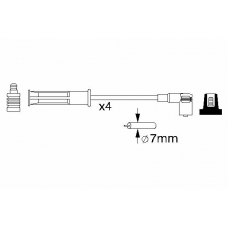 0 986 357 048 BOSCH Комплект проводов зажигания