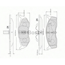F 03B 150 250 BOSCH Комплект тормозных колодок, дисковый тормоз