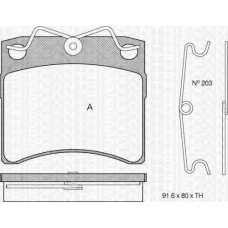 8110 29153 TRIDON Brake pads - front