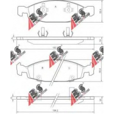 38790 ABS Комплект тормозных колодок, дисковый тормоз