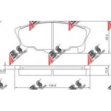 37058 ABS Комплект тормозных колодок, дисковый тормоз
