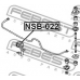 NSB-022 FEBEST Опора, стабилизатор