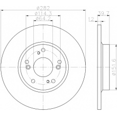 8DD 355 115-101 HELLA PAGID Тормозной диск