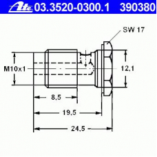 03.3520-0300.1 ATE Полый болт