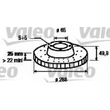 186755 VALEO Тормозной диск