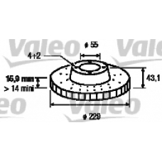 186874 VALEO Тормозной диск