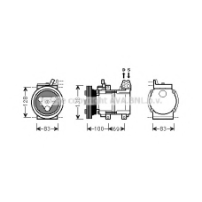 KAK156 AVA Компрессор, кондиционер