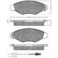 10556 BSF Комплект тормозных колодок, дисковый тормоз