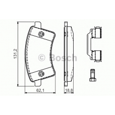 0 986 494 612 BOSCH Комплект тормозных колодок, дисковый тормоз