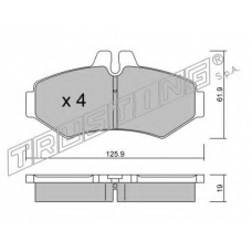 588.0 TRUSTING Комплект тормозных колодок, дисковый тормоз