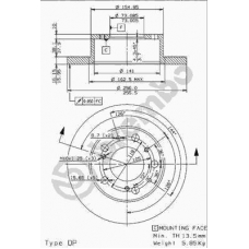 08.9601.14 BREMBO Тормозной диск