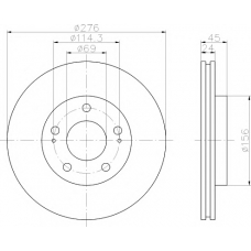 8DD 355 108-191 HELLA PAGID Тормозной диск