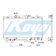 PA010345 KOYO P-tank corrugate-fin ass'y